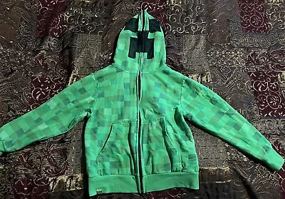 Jinx Minecraft CREEPER Hoodie Zip Up Mask Youth Size (S) • $20