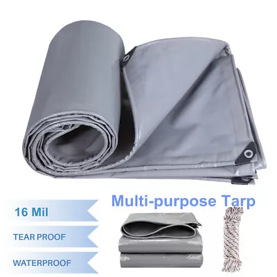 PVC Tarpaulin Tarp Heavy Duty Waterproof Canvas Camping Trailer Cover Anti-dust • $85.99