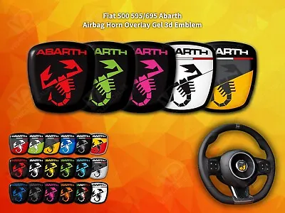 Fiat Abarth Compatible 500 595 695 Horn Airbag Badge Overlay Gel 3d Resin Domed • $21.81