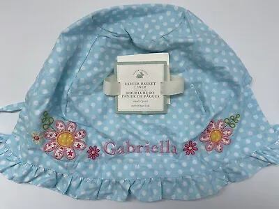 Pottery Barn Kids Easter Basket Small Liner *gabriella* New Blue Dots Flowers • $9.59