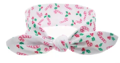 Baby Christmas Headband Toddler Girls Xmas Santa Candy Head Wrap Hair Accessory • £3.99