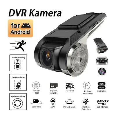 Mini Car DVR Camera ADAS HD Video Recorder Dash Night Vision Cam For Android • $19.37