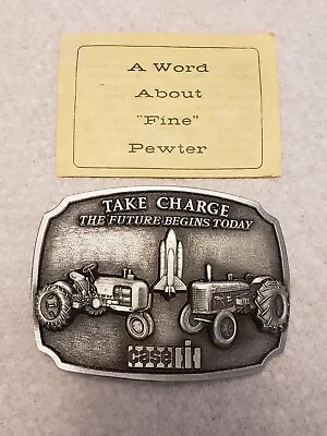 1988 JI CASE Tractor Parts Trade Fair Belt Buckle TAKE CHARGE Gift Ed Serial No • $16.75