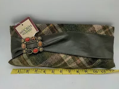 Micros Weavers Green Plaid Wool Dressy Shoulder Bag New • $40