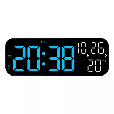 Large LED Digital Wall Clock Temperature Date Display Electronic Wall Clock UK • £13.99