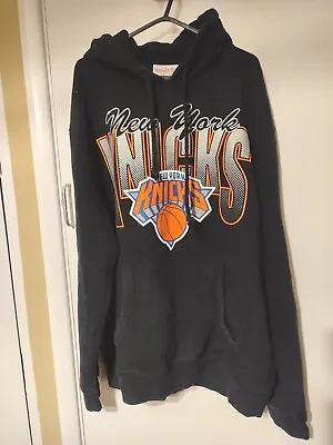 Mitchell & Ness New York Knicks Hoodie Sweatshirt NBA Logo Size XL • £23