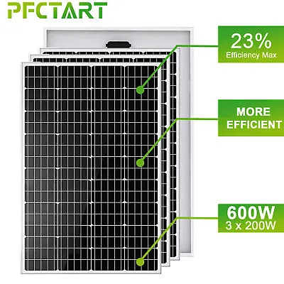 £359.58 • Buy 600W 12V Solar Panel Monocrystalline Off Grid Solar Panels Caravan Boat Car RV