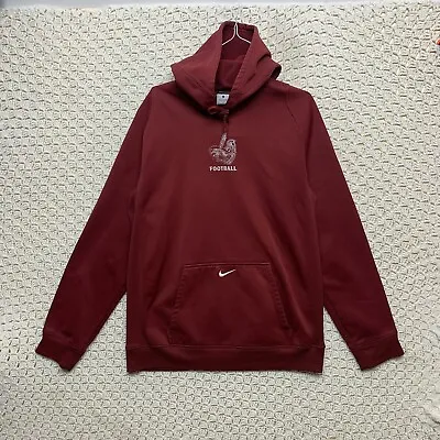 Nike Therma-Fit Hoodie Sweatshirt Mens Size Large Burgundy Pullover Swoosh • $14.62