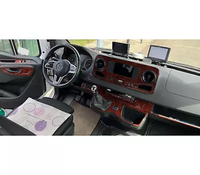 Wood Look Dash Trim Kit For Mercedes Sprinter W907 2020-2024 Auto Interior Panel • $145.40