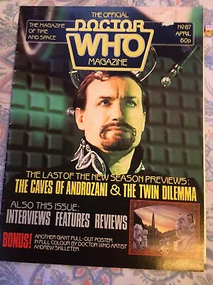 $24.42 • Buy Doctor Who Magazine DWM Issue 87 April 1984 RARE POSTER INSIDE INTACT