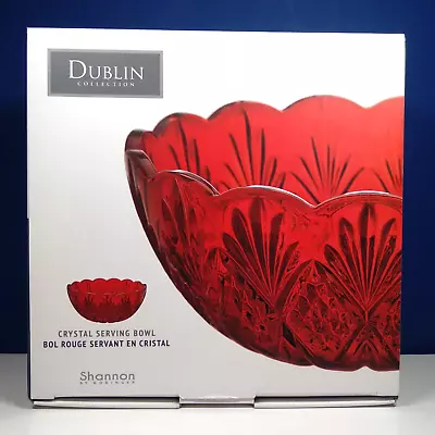 Shannon By Godinger Dublin Red Crystal Serving Bowl 8.5  • $29.95