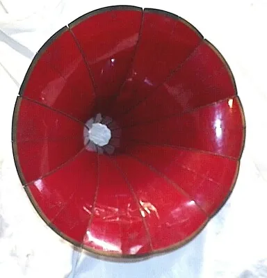 Rare Collapsible Cylinder Phonograph Red Morning Glory Horn  Can Ship Anywhere • £258.54