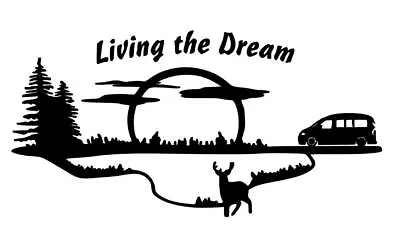 Living The Dream Camper Sticker Motorhome Camping Sticker T4 T5 T6  • £5