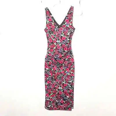 Nicole Miller Designer Wiggle Bodycon Pencil Dress Size 0 EUC! Made USA Floral • $29.95