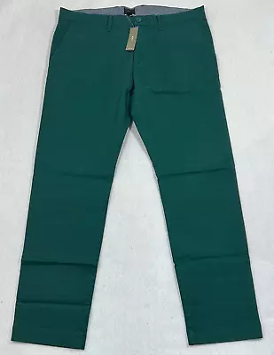 J.Crew Chino Pants Green 484 Slim Fit Slash Pocket Stretch Mens Size W34 L30 • $27.99