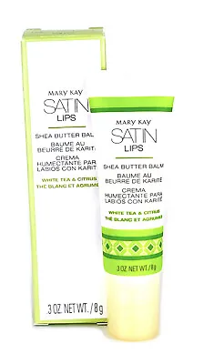 $9.95 • Buy Mary Kay Satin Lips~shea Butter Balm~nib~white Tea & Citrus~0.3 Oz.~full Size!