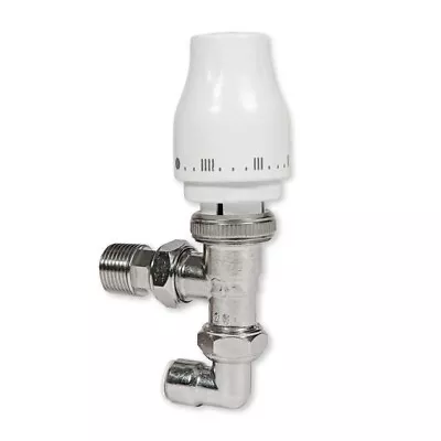 Myson Petite Thermostatic Radiator Valve And Elbow 10mm Nickel  C8 • £15.99