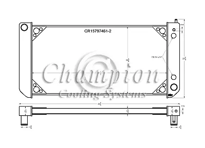 Atomic Champion 2 Row CR Series Radiator For 2003 - 2007 GMC C5500 Topkick • $287.80