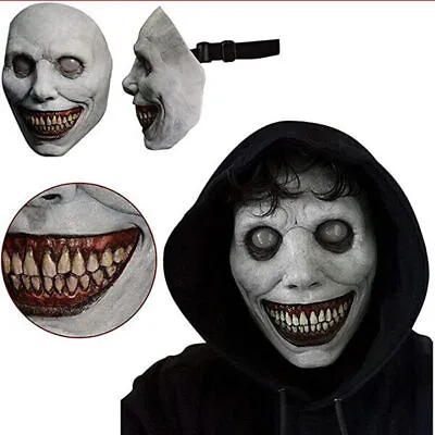 Halloween Scary Mask Smiling Devil Horror Cosplay Costume Party Halloween Prop • £6.78