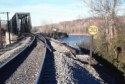 N&W Shenandoah River Bridge Riverton Jct VA Original Slide • $4.25