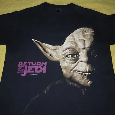 Vintage 1995 Star Wars Yoda Return Of The Jedi Shirt L Vader C-3PO Vtg  • $79.99