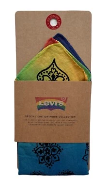 $23.99 • Buy Levi's Levis New Rainbow Ombre Pride 20  X 20  LGBTQ 37457-001 Bandana 