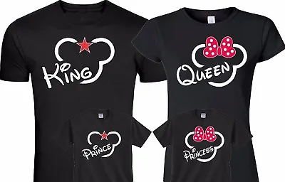 $13.99 • Buy King And Queen Mickey And Minnie Couple Matching Funny Cute T-Shirts S-4XL