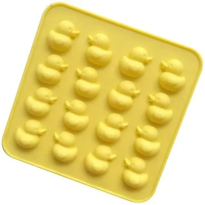 16 Cavity Silicone Duck Mould Tray Ice Soap Chocolate Mold Duckling Bird Animal • £2