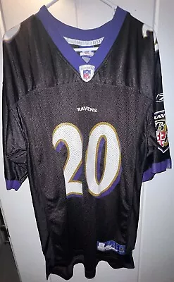 Reebok NFL Baltimore Ravens Ed Reed Black White Football Jersey Mens Sz Large L • $25