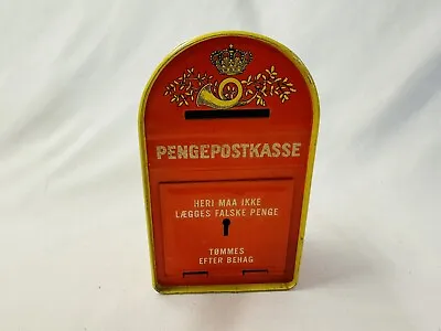 Old Vtg Mailbox German Pengepostkasse Money Coin Still Bank Litho Tin Toy • $39.95