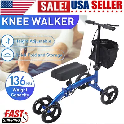 Steerable Knee Walker Scooter Mobility Alternative Crutches Wheelchair W/ Basket • $98.79