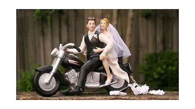 Motorcycle Biker Wedding Cake Topper By Magical Day New • $49