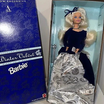Avon Exclusive Winter Velvet Barbie Doll 1995 Mattel 15571 NIB NRFB • $11.99