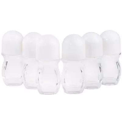 Empty Refillable Glass Roll-On Deodorant Bottles (6-Pack) Leak-Proof 1.05 Oz ... • $29.03