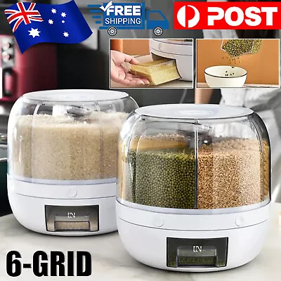 Rotating Grain Case Cereal Dispenser Storage Box Kitchen Food Rice Container AU • $29.99