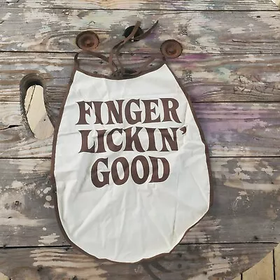 KFC Finger Lickin Good Adult Bib Vintage 1970s Colonel Sanders Now Designs RARE • $49.99