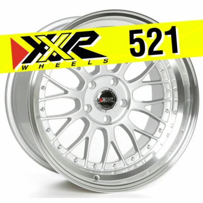 $199.99 • Buy Xxr 521 18x10 5x100 +25 Hyper Silver Wheel Fits Subaru Wrx Brz Frs Classic Mesh