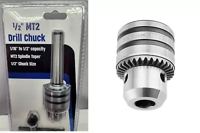 Mini Metal Lathe Tail Stock Drill Chuck Tool With MT2 Morse Taper Arbor 2500 RPM • $29.50