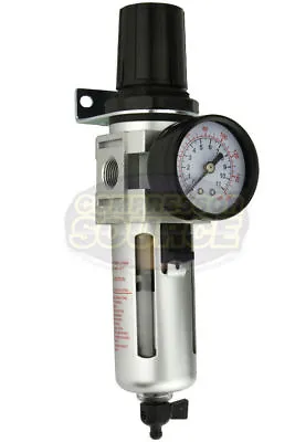 3/8  Air Compressor Regulator & Filter In Line Combo W/ Gauge Compressed Air • $39.95