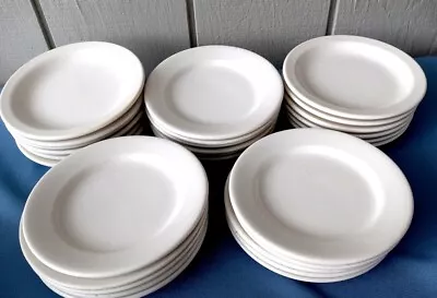 Lot (8) Vtg White Buffalo Chinia Restaurant Ware 6 1/2  Dessert Plates • $20