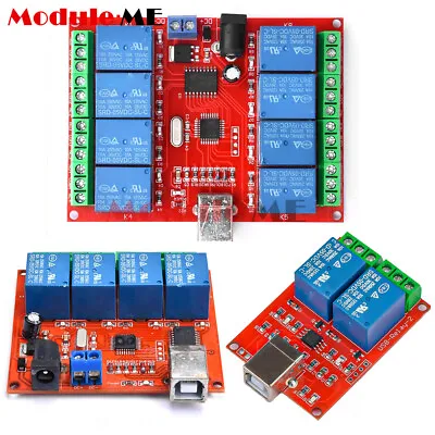 £3.82 • Buy DC5V/12V 2/4/8Channels Computer USB Control Delay Switch Drive-free Relay Module
