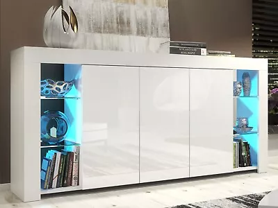Sideboard TV Unit Display Cabinet Cupboard TV Stand Living Room High Gloss Doors • £179.90