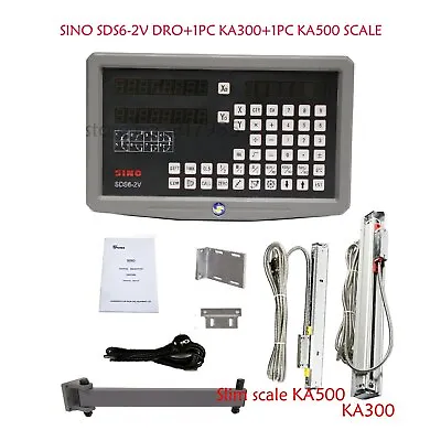  Lathe DRO 2 Axis Digital Readout And Linear Scale KA300 KA500 Optical Encoder • $299