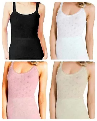 Women Ladies FN Spencer Round Neck Sleeveless Camisole Thermal Underwear Vest • £8.99