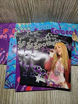 Hannah Montana Binders Cardboard 3-Ring Compatible Folders (LOT 19 FOLDERS) • $40