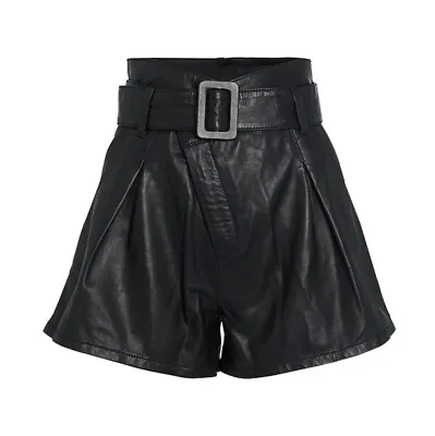 Nwt Marissa Webb Levi Belted Leather Shorts Size 10 *i Ship Same Day!* • £237.48