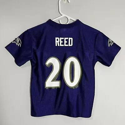 NFL Baltimore Ravens Ed Reed #20 Purple White Football Jersey Youth Small S • $30