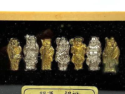 Japan 7 Lucky Gods Shichifukujin Miniature Statue Charms Vintage • $19.95