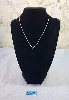 H&M Gold  V Shape Pendant Necklace JUL294 • £3.49