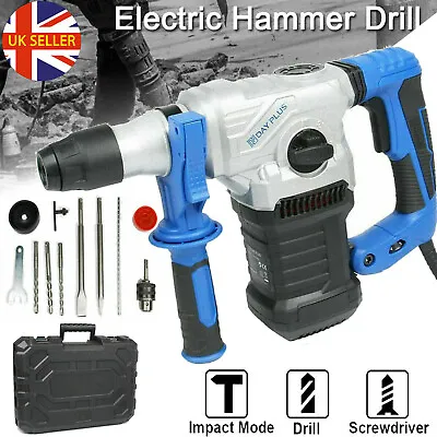 Electric Rotary Jack Hammer Drill Demolition Breaker SDS Plus Chisel Heavy Duty • £62.51